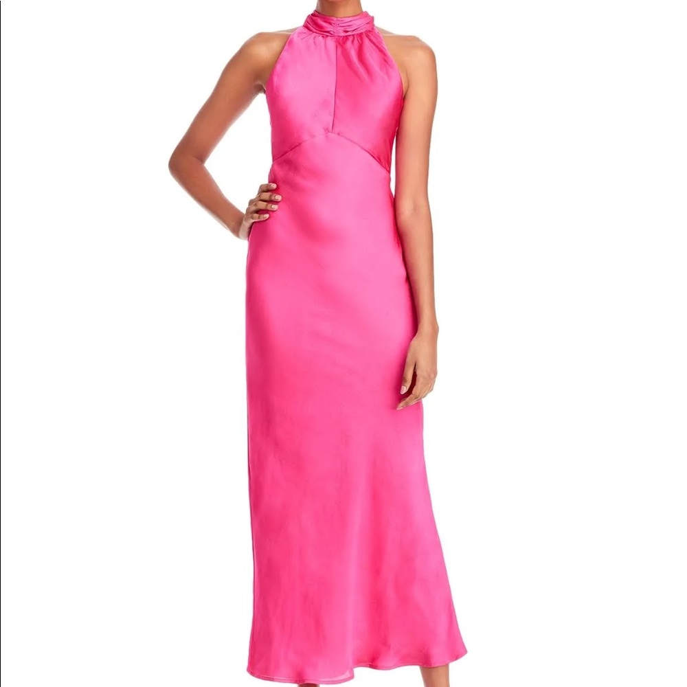 Bardot Pink Halter Maxi Dress
